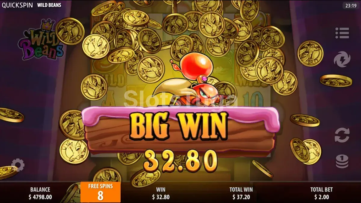 Big win na Wild Beans com feijões guerreiros em animação de vitória