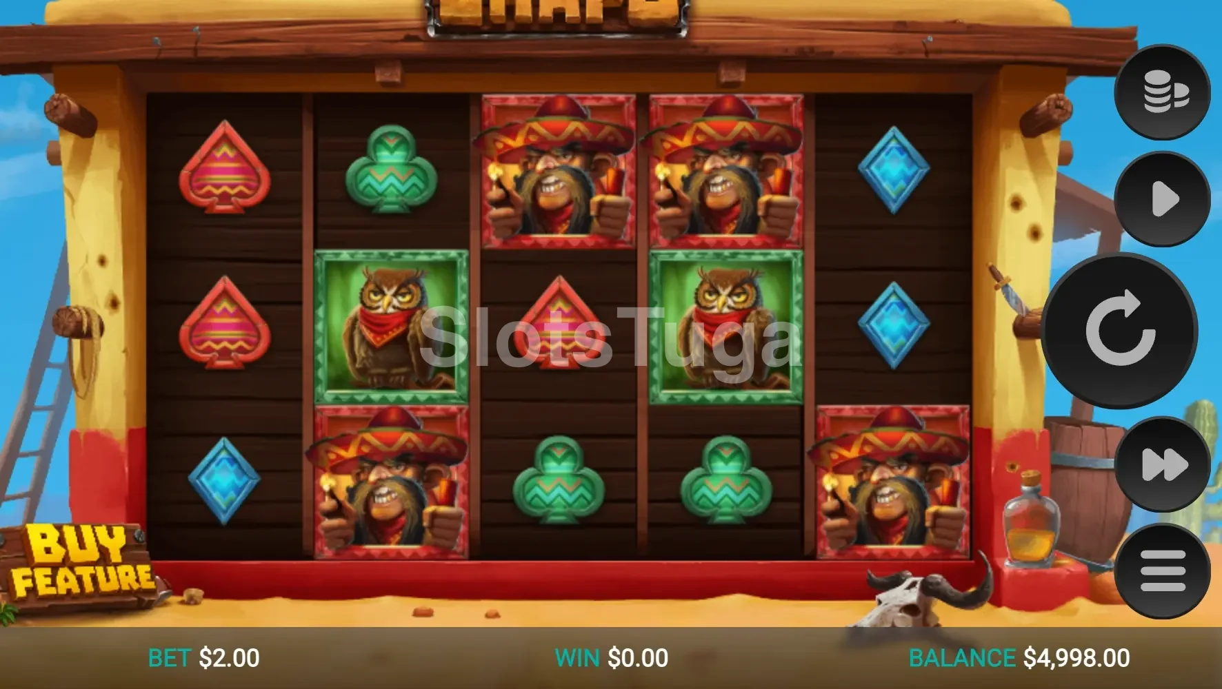Tela principal do jogo Wild Chapo com o cenário do deserto mexicano