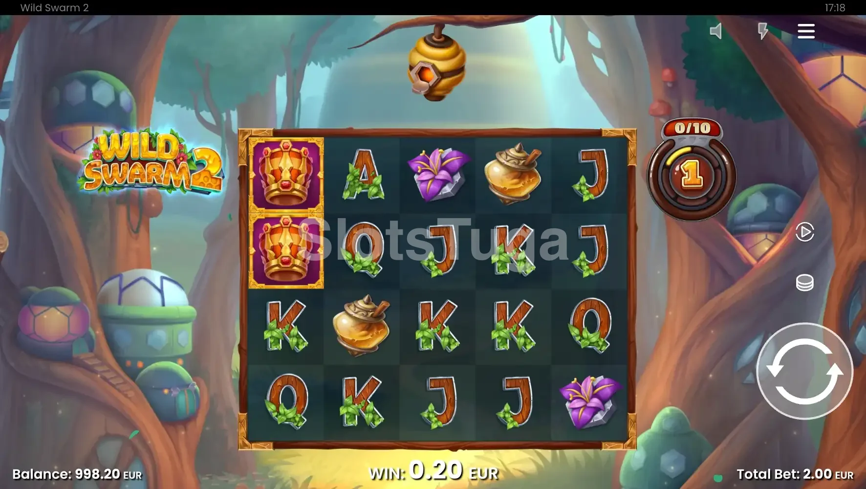 Jogo base do Wild Swarm 2 com a floresta e a colmeia