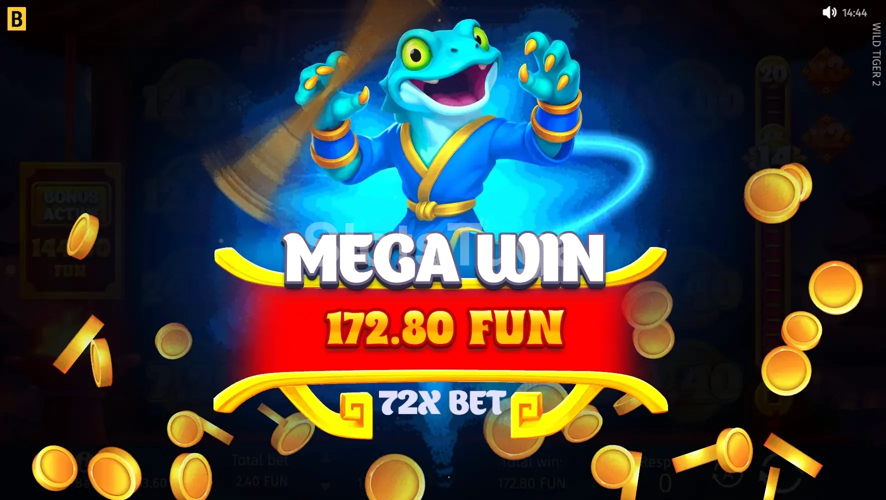 Grande vitória na Wild Tiger 2 com multiplicadores e símbolos especiais