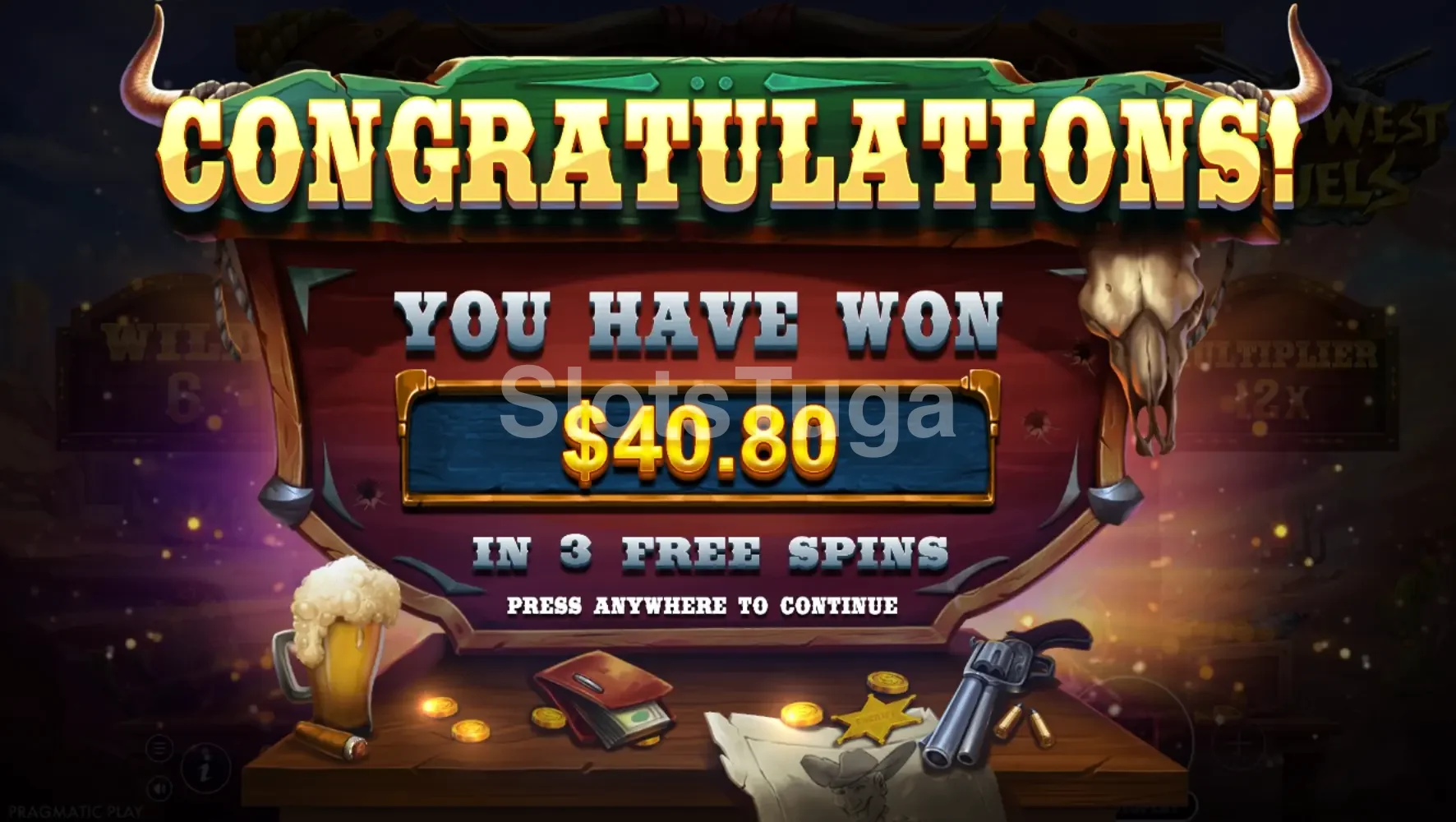 Grande vitória registrada na slot Wild West Duels