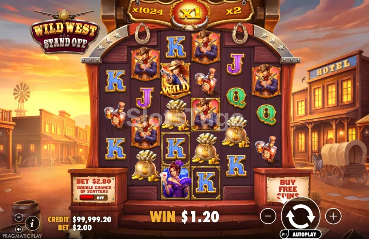 Jogo base de Wild West Standoff com os 6 rolos em exibição