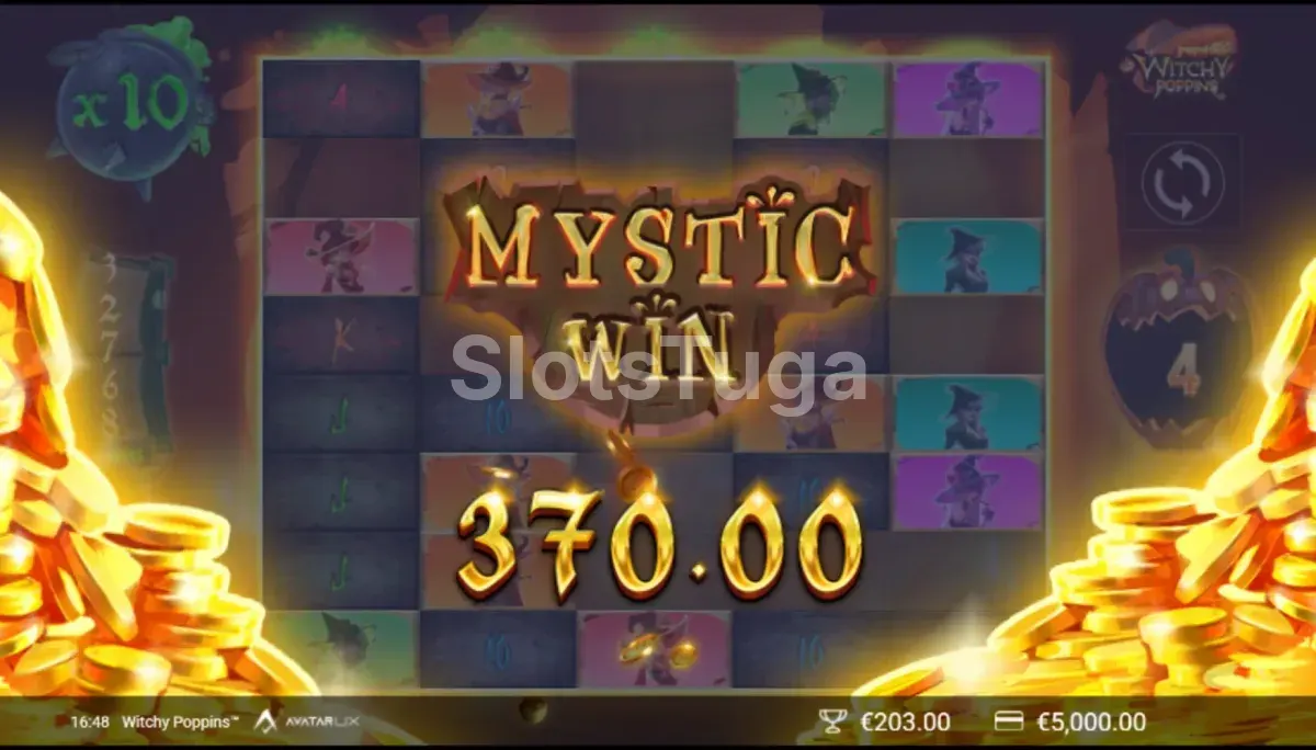 Big win na Witchy Poppins com placar de premiação alta