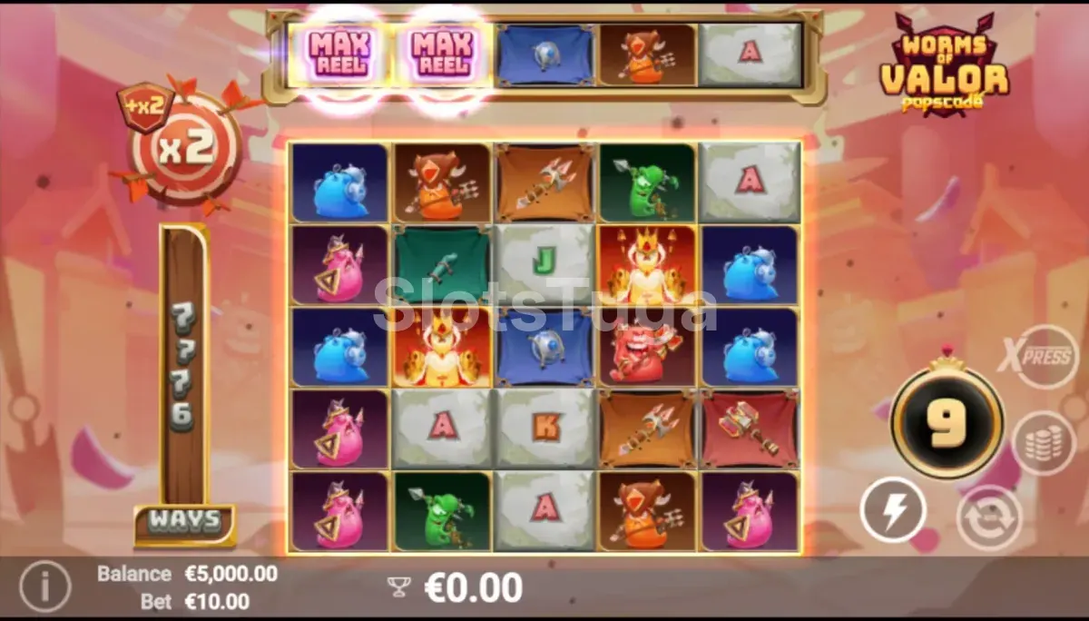 Rodadas grátis ativadas na Worms of Valor com multiplicadores em ação
