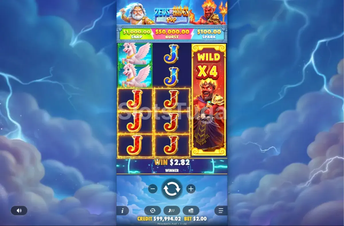 Confronto entre os Wilds de Zeus e Hades em Zeus vs Hades POP